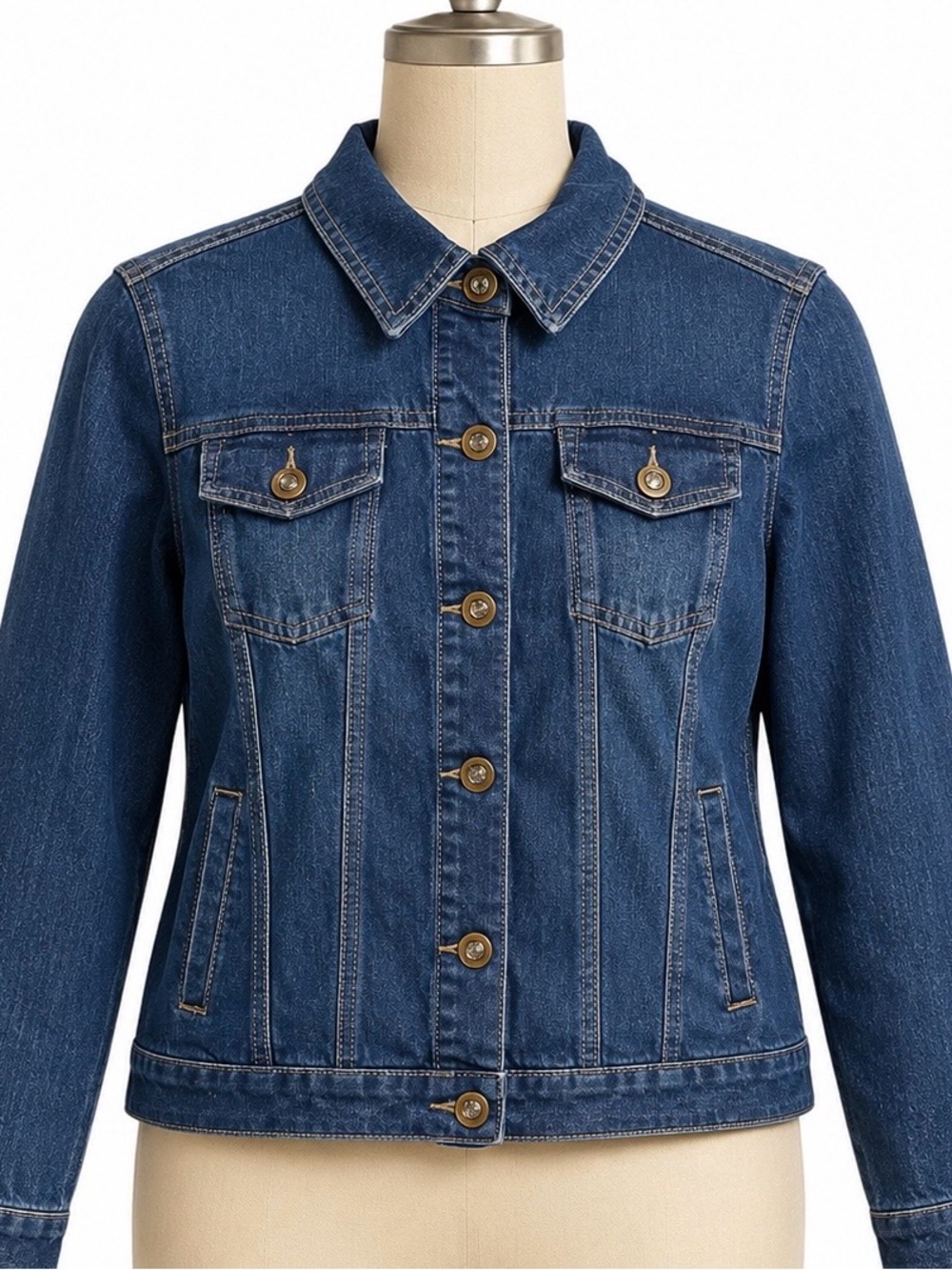 Christopher & Banks Dark Blue Denim Jean Jacket